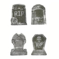 "GraveMarker™ RIP Tombstone Set (4pcs)