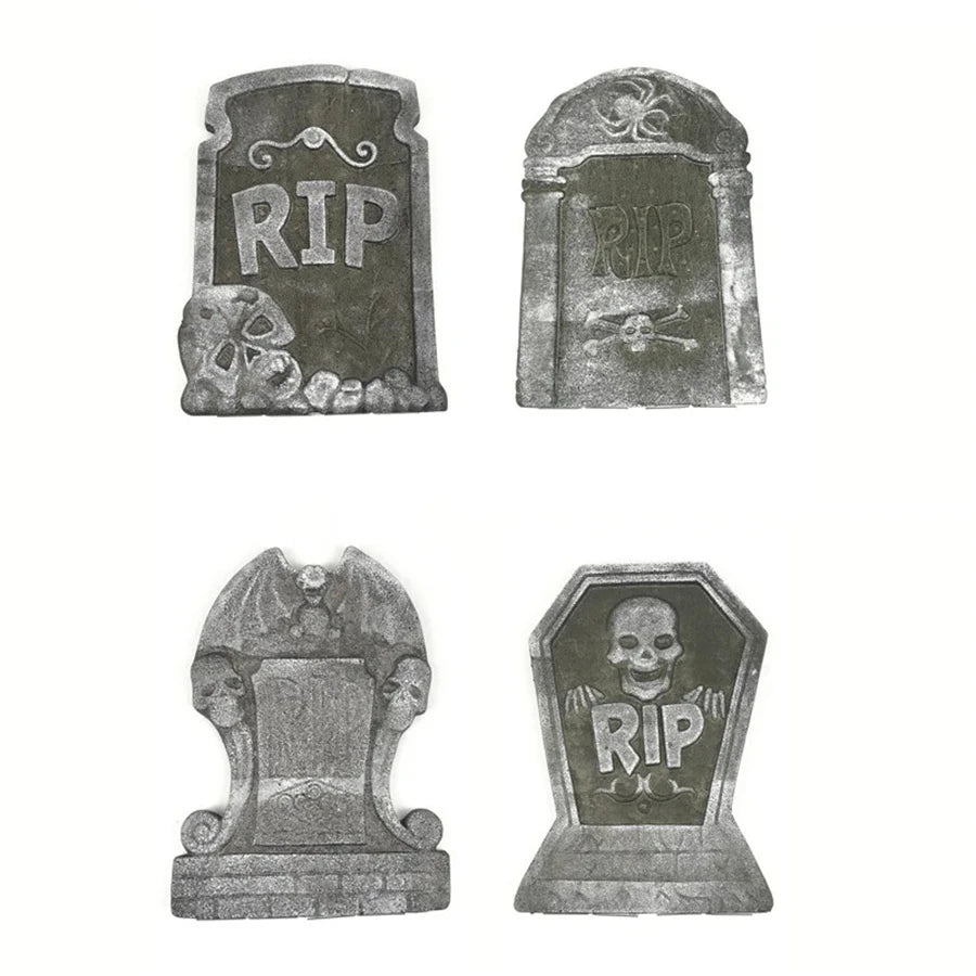 "GraveMarker™ RIP Tombstone Set (4pcs)