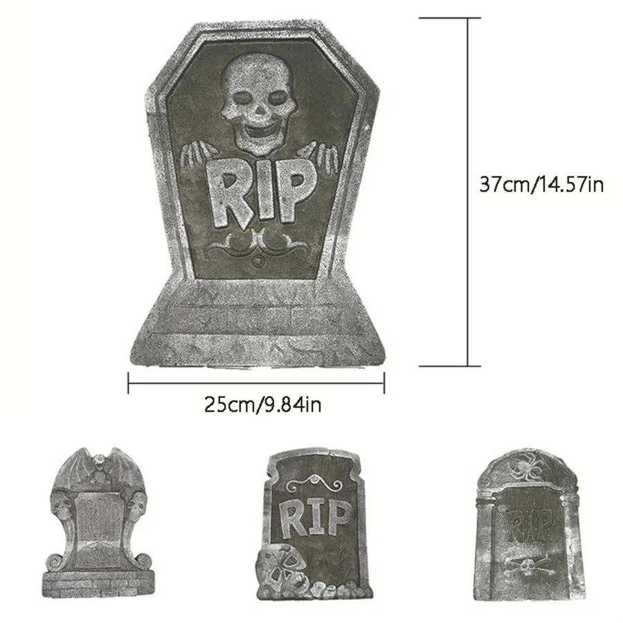 "GraveMarker™ RIP Tombstone Set (4pcs)