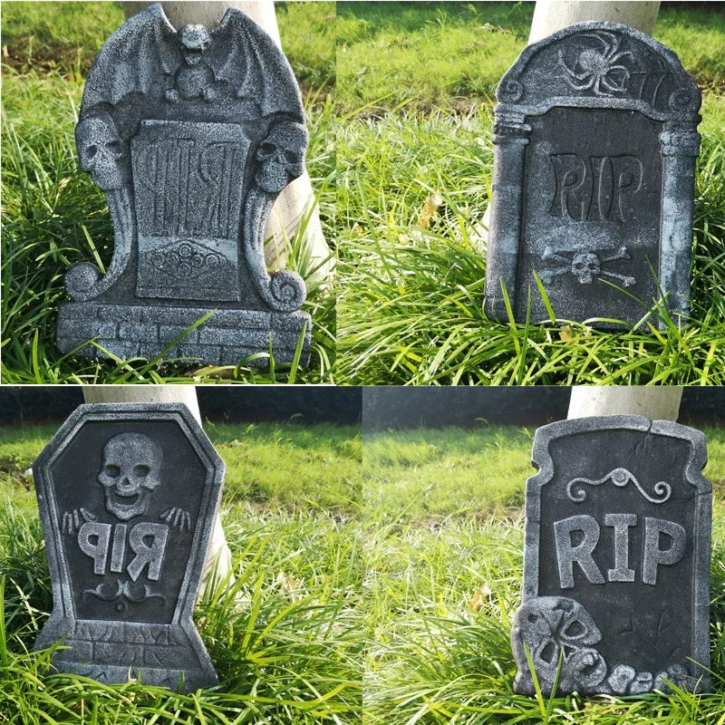 "GraveMarker™ RIP Tombstone Set (4pcs)